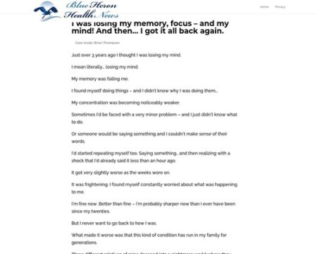 Brain Booster vsl cb | Blue Heron Health News