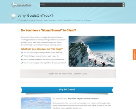 GoalsOnTrack - Goal Software for High Achievers